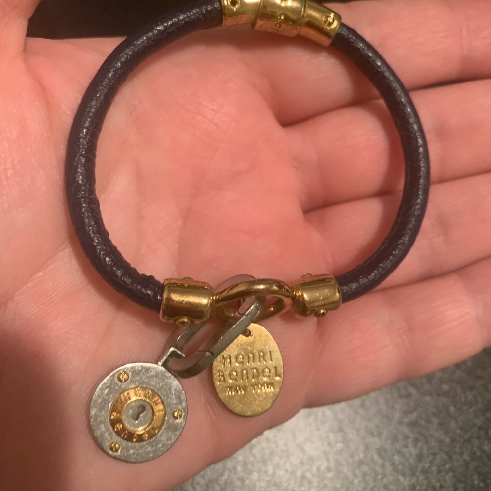 Henri Bendel leather bracelet with magnetic clasp